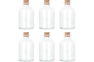 Magic Season Dekoracyjne okrągłe szklane butelki z korkiem (6 szt. / 50 ml)