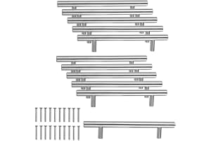 WANGZAIZAI 10 x möbelhandtag i silver, möbelhandtag i rostfritt stål, köksmöbelhandtag, 96 mm, hålmellanrum, total längd 150 mm, borstat rostfritt stål, färg