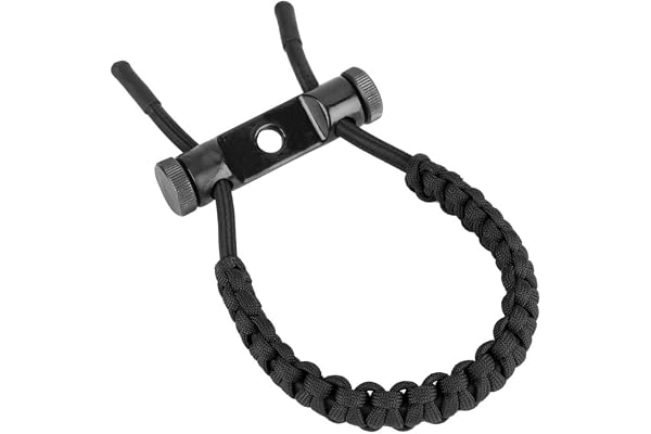 Cocosity Corde de Poignet de tir à l'arc, dragonne de tir à l'arc, tir à l'arc Universel Confortable de Haute résistance pour Les arcs(Black)