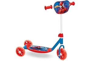 Mondo Toys Unisex dla dzieci, moja pierwsza hulajnoga Spiderman, hulajnoga dziecięca, 3 koła, z torbą na przedmioty, od 2 lat, wielokolorowa