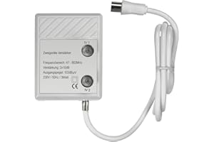 Renkforce Amplificatore per TV Via Cavo 2 Vie 20 Db