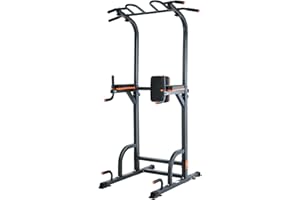 ‎ISE ISE Power Tower Dip-Station Klimmzugstange Freistehend Kraftstation Multifunktionen für Power Station Krafttraining im Home-Gym belastbar 130KG