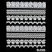 30Sheets Nail Art Sticker DIY Decal Lace Mix Styles (White)