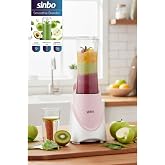 Sinbo SHB-7508 Pembe Shake Take One | 300W Taşınabilir Smoothie Blender | 570 ml Spor Şişe - &Ccedil;elik Bı&ccedil;aklı Karıştırıcı