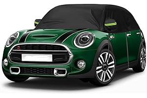 ZWPARTS Autoabdeckung Wasserdicht Ersatz für Mini Cooper 3 Door 2000-2025, Sonnenfest Hälfte Autoabdeckung, Halbgarage UV Beständige Halbe Auto Abdeckplane Staubdicht Schneefest Outdoor Indoor
