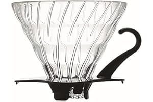 Hario VDG-02B 1-częściowy szklany ociekacz do kawy, czarny