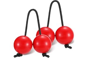 TOBWOLF 2PCS African Rhythms Aslatua Shakers, Hand Percussion Shakers African Shaker for Rhythm Percussion Instrument, Kosh Kash Instrument for Lovers Beginners Party Favors - Red