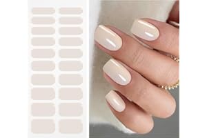 JMEOWIO Gel Semicurado de Pegatinas Marrón Crema Gel Semi-Curado Nail Art Stickers Decoración