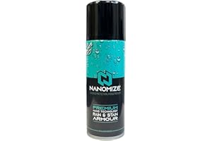 NANOMIZE Armour Waterproof Spray Long-Lasting & fast Drying Rain & Stain Protector for Shoes, Clothing, Car Interiors, Leather, Nubuck, Suede & Canvas Water Repellent for Footwear & Jackets