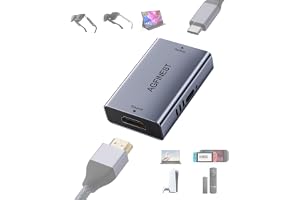 HDMI till USB-C Adapter 8K@60Hz 4K@120Hz 2K@240Hz HDMI-källa till USB-C-skärm, Aluminiumhölje, för PS5, Xbox, Switch, Laptop