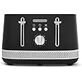 Morphy Richards Illumination 4 Slice Toaster, 7 Toast Settings, Browning Controls, Variable Width Slots, Auto Pop-up, Removeable Crumb Tray, Cord Storage, 1500W, Black, 248020