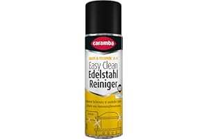 ‎CARAMBA Caramba Easy Clean Edelstahl Reiniger, Reinigungs- und Pflegespray für Metalloberflächen, für Küche, Grill und Werkstatt, Löst Fett, Kalk und mehr, 250 ml