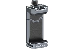 Leaplumin Telefonfäste i aluminium för stativ, justerbart telefonstativfäste med kall sko och Arca Swiss snabbkopplingsplatta, universell justerbar klämma lämplig för iPhone 14 pro/13