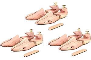 LANGER & MESSMER EXKLUSIVE SCHUHMODE HEIDELBERG Langer & Messmer 3 paia di tendiscarpe in legno di cedro (per uomini e donne), incluso calzascarpe da viaggio - taglie 34-50