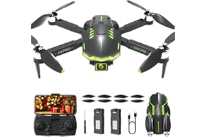 ROLYTOY VRAIJOUET Drone con Telecamera 1080P per Bambini e Adulti, Mini FPV Droni con Motore Brushless/35min di Volo/Avvio One-Key/Controllo Gesto, Giocattoli Regalo per Bambini compleanni Natale (Black)