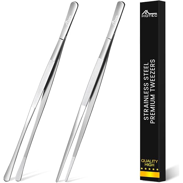 Set 2 Pinze Da Chef 30.5 Cm In Acciaio Inossidabile - Professionali Per Cucina, Barbecue, Carne E Forno - Foto 7