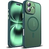 MADNOVA iPhone 16 Plus İ&ccedil;in Telefon Kılıfı Magsafe ile Uyumlu Kamera Korumalı Mat Şeffaf G&ouml;r&uuml;n&uuml;ml&uuml; Telefon Kılıfı (Yeşil)