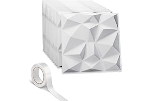 LA CASITA DE AMARA AMARA DECO - 15 Pièces Panneau Mural Decoratif 3D 30x30cm avec Ruban Adhésif Double Face – Panneaux Acoustiques Muraux Résistants à la Chaleur et Faciles à Nettoyer