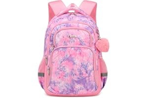 Cusangel Kinderrucksack Mädchen Jungen Teenager Schulrucksack, Ergonomischer & Anpassbarer Schulranzen, Wetterfester Rucksack Kinder mit Brustgurt
