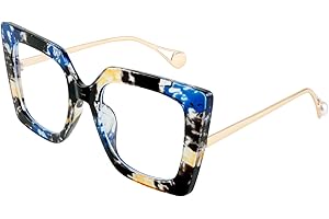FEISEDY Vintage Occhiali anti Luce Blu da Donna Grandi Occhiali con Filtro per la Luce Blu da PC Gaming Computer Protezione UV B2639