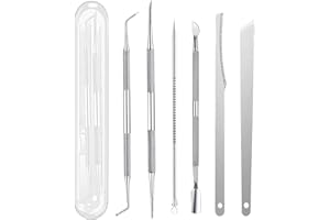 LARFRAECY 6Pz Pedicure Professionale Piedi Set per Manicure e Pedicure in Acciaio Inox Acciaio Inossidabile Bisturi per Pedicure Raspa perPedicure Lima per Piedi Set di Coltelli perPedicure(6Pz/set)