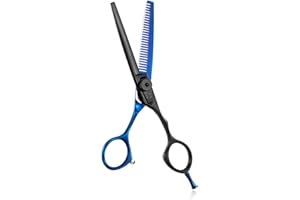 DRAGON RIOT 6" Professional Barber Hair Scissors Blue Titanium Coating Razor Sharp Hair Thinning Shear for Christmas Gifts Men and Women Texturizing Salon Shear