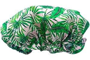 SMUG Cuffia da doccia impermeabile con fodera elastica | tre stampe disponibili | Doccia, cucina, salone spa, sonno, trucco, cuffia da doccia per donna capelli lunghi capelli corti | palmo