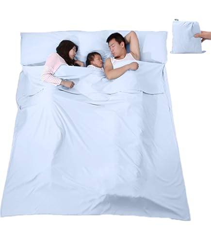 Sacco Lenzuolo Ultraleggero - Con Maschera E Tappi, 210x75cm, Per Ostelli, Viaggi | Grigio - Foto 3