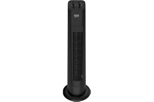 Beko EFW5300B Ventilatore a Torre Meccanico, 35W, 3 Velocità, Oscillazione 60°, Timer 2h, Nero