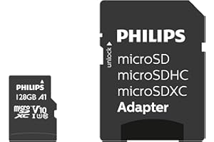 Carte Philips Micro SDXC 128 Go Classe 10 INCL. Adaptateur UHS-1 U1