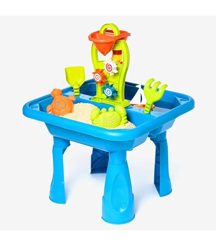 Table à sable et à eau 3 en 1 pour enfants 67,5x52x38 cm PP Bohushop