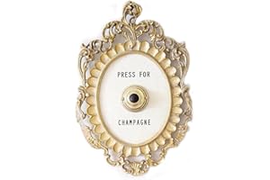 TITA-DONG Sonnette de Porte Décorative de Luxe, Sonnette de Vin de Champagne Vintage D'Halloween, Décoration de Table Créative de Presse élégante Ornement de Plaque Murale de Sonnette pour les(#1)