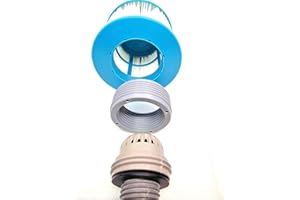 ME&SG Adaptateur de montage de filtre compatible avec les jacuzzis gonflables portables Bestway Lay Z Spa Salu Spa Coleman (adaptateur uniquement pour filtre avec filetage)