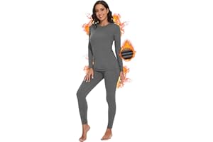 SIHOHAN Womens Thermal Underwear Set, Thermal Fleece Lined Long Johns for Ladies, Winter Warm Base Layer Tops & Leggings for Daily Wear and Skiing