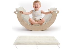 STYPLZ Cuscino per arco da arrampicata, cuscino a dondolo per bambini piccoli, cuscino e fodera per sedie a sdraio da pavimento (Beige)