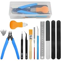 Kit Outils Modelisme BGTXINGI 15 Pièces - Pour Gundam, Maquettes, DIY, Avec Boîte De Rangement