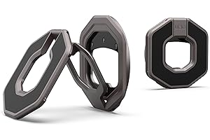 URBAN ARMOR GEAR Monarch Mag2 Anillo / soporte magnético doble con soporte para fundas magnéticas (giratorio 360 grados, se puede configurar en formato vertical y horizontal, imanes dobles fuertes) gu