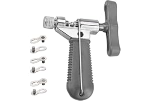 QKURT Séparateur de chaîne de vélo + 3 Paires de vélo manquant de Lien, Outil Universel de Coupe-chaîne de vélo avec Crochet de chaîne pour 7 8 9 10 Vitesses réparation de maillon de chaîne