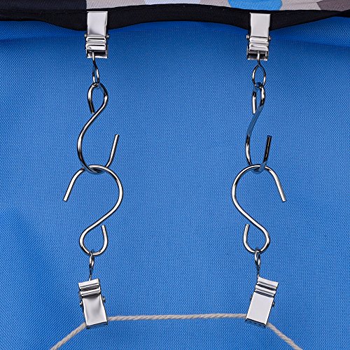 Mudder 15 Stück Hängen Clips Haken für Vorhang, Party Licht und Outdoor Aktivitäten Draht - 5