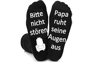 AONVEKI Vatertagsgeschenk für Papa, Lustige Socken Geschenke für Papa, Weihnachten Geburtstagsgeschenk für Papa Männer Herren 43-46