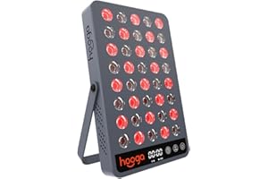 Hooga Dispositivo de terapia de luz roja, 660nm 850nm cerca de la terapia de luz infrarroja con temporizador, soporte integrado, salida de alta potencia de calidad clínica para la salud de la
