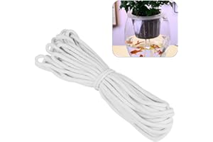DECARETA Self Watering Wick Cord 50feet 6mm Self Irrigation Watering System Auto Drip Irrigation Waterer Cotton Watering Rope String DIY Automatic Watering Device for Indoor Potted Plant DIY Vacation