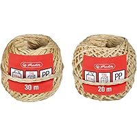 Herlitz 8859720 2er Pack Bindfaden, 30 m und 20 m, braun