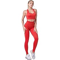 ABOCIW Set da allenamento da donna, 2 pezzi, senza cuciture, reggiseno