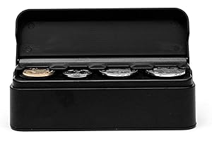 NAKYLUCY Étui de Rangement Automatique pour pièces de Monnaie, Porte-Monnaie de Voiture, Distributeur de pièces de Monnaie, Organisateur de Monnaie Universel pour véhicules de camions Automobiles