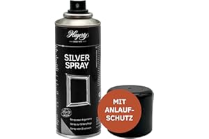 ‎HAGERTY Hagerty Silver Spray Silberputzmittel mit Anlaufschutz 200 ml I Effektives Silber Spray Sprühreiniger für Gegenstände aus Silber und versilbertem Metall I Silberreiniger, farblos