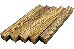 XLIJI 5PCS/10PCS/20PCS/30Pcs/40PCS/50PCS Tiger Stripe legno Rohling Craft penna Block Woodworking Project Kits 127 MMX15MMX15 MM