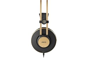 AKG Cuffie di monitoraggio con retro chiuso e leggere ad alte prestazioni K92, nere, 1 pezzo