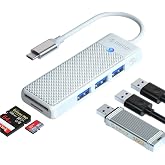 Orico Type-C to 3.0 TF SD Kart Okuyucu 3 Portlu USB 3.0 &Ccedil;oklayıcı Adapt&ouml;r Beyaz