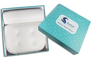 Sedol Bath Pillow - 3D Mesh Bath Pillows for Head and Neck Support with 6 Non Slip Suction Cups - Fast Drying Bath Cushion - Luxury Spa and Bath Accessories - Lavish for Women